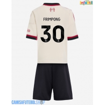 Camisa de time de futebol Liverpool Jeremie Frimpong #30 Replicas 2º Equipamento Infantil 2025-26 Manga Curta (+ Calças curtas)